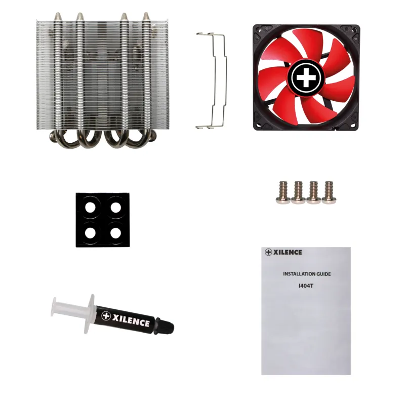 Xilence Performance C I404T, 92 mm CPU Cooler, Black with red accents