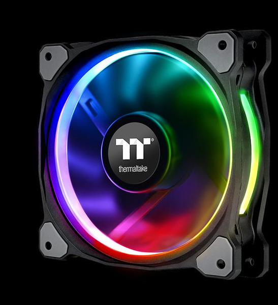 Thermaltake Riing Plus 14, RGB, 140mm - chassi fl&auml;kt, svart, 5st