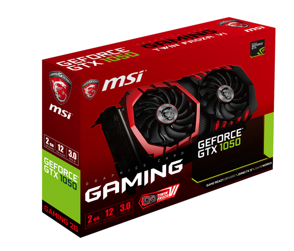 MSI GeForce GTX 1050 Gaming 2GB -n&auml;yt&ouml;nohjain