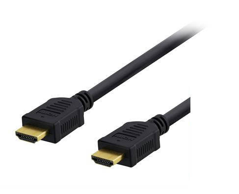 Deltaco HDMI &ndash; HDMI 2.0 -kaapeli, 1,5m, Musta