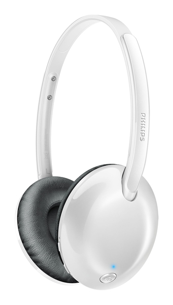 PHILIPS ULTRLITE ON-EAR BLUETOOTH HEADPHONES WHITE, MIC