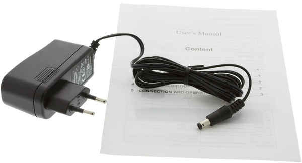 SDI-splitter en till fyra, 3G/HD-SDI, 1080p, 12 bit, BNC, metal, svart