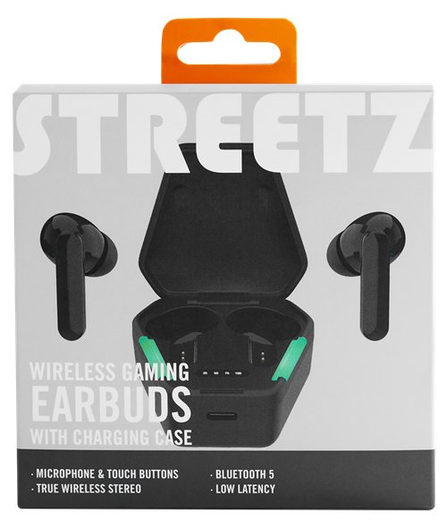 STREETZ True Wireless Stereo - gam,ing headset, in-ear, matte black