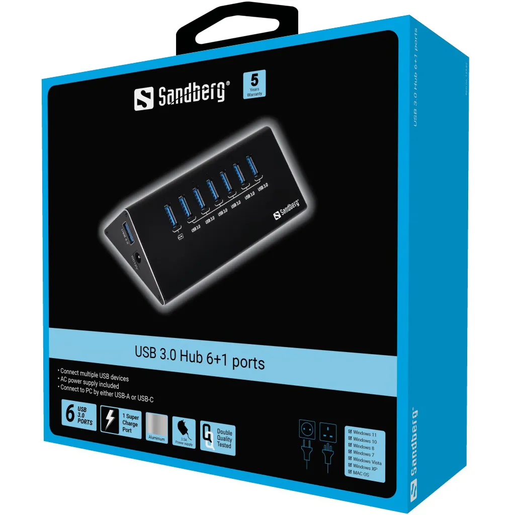 Sandberg USB 3.0 Hub 7 ports