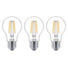 Philips 3-pack LED E27 Normal Klar 60W