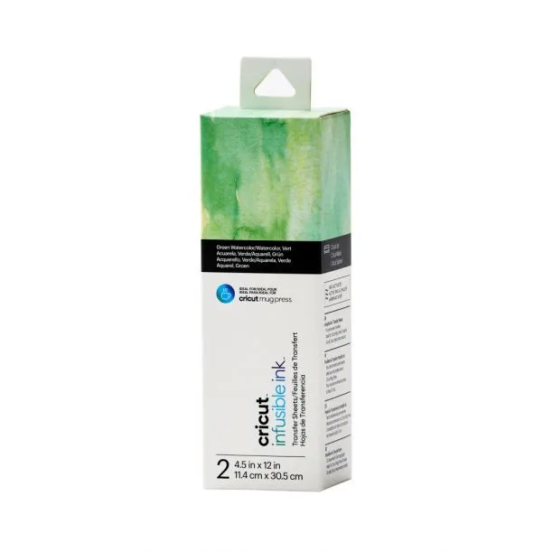 Cricut Joy Infusible Ink - transfer sheets 2-pack (Green Watercolor) 11.4 x 30.5 cm