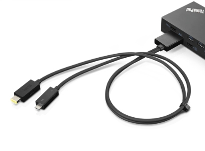Lenovo Thunderbolt 3 Workstation Dock - cable, black