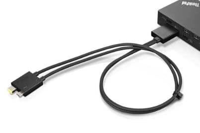 Lenovo Thunderbolt 3 Workstation Dock - cable, black