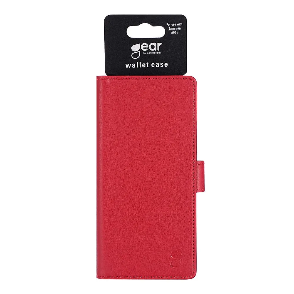 GEAR Wallet, Galaxy A03S - pl&aring;nboksfodral, R&ouml;d