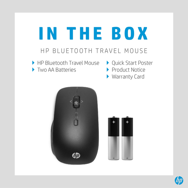 HP Travel - wireless mouse, Black