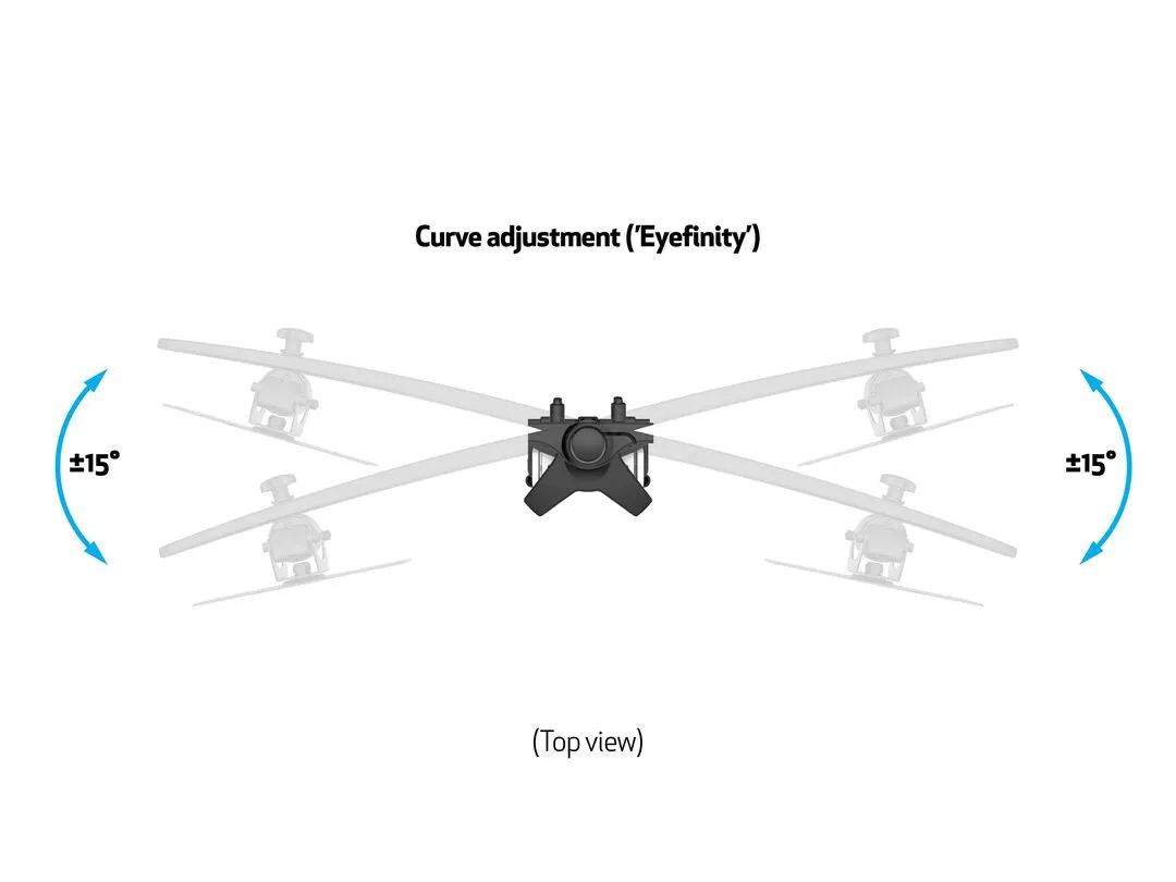 Multibrackets M VESA Desktopmount Dual Desk Mount, for 2 monitors, 24-34", 15kg, Black