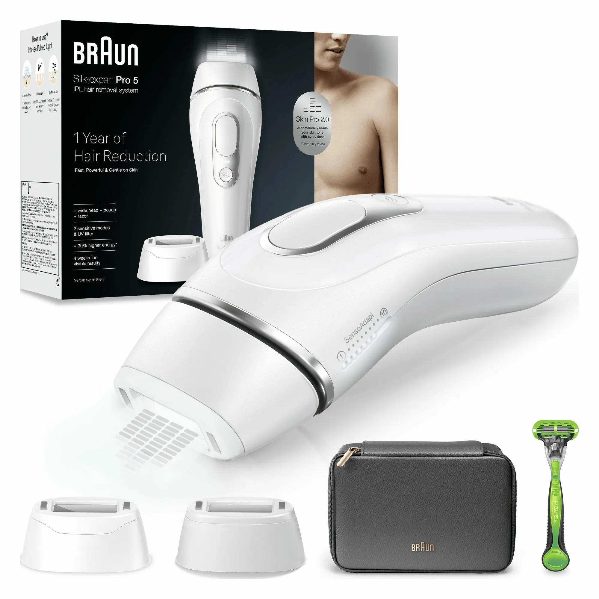 Braun Silk-expert Pro PL5145 h&aring;rborttagningsapparat, vit