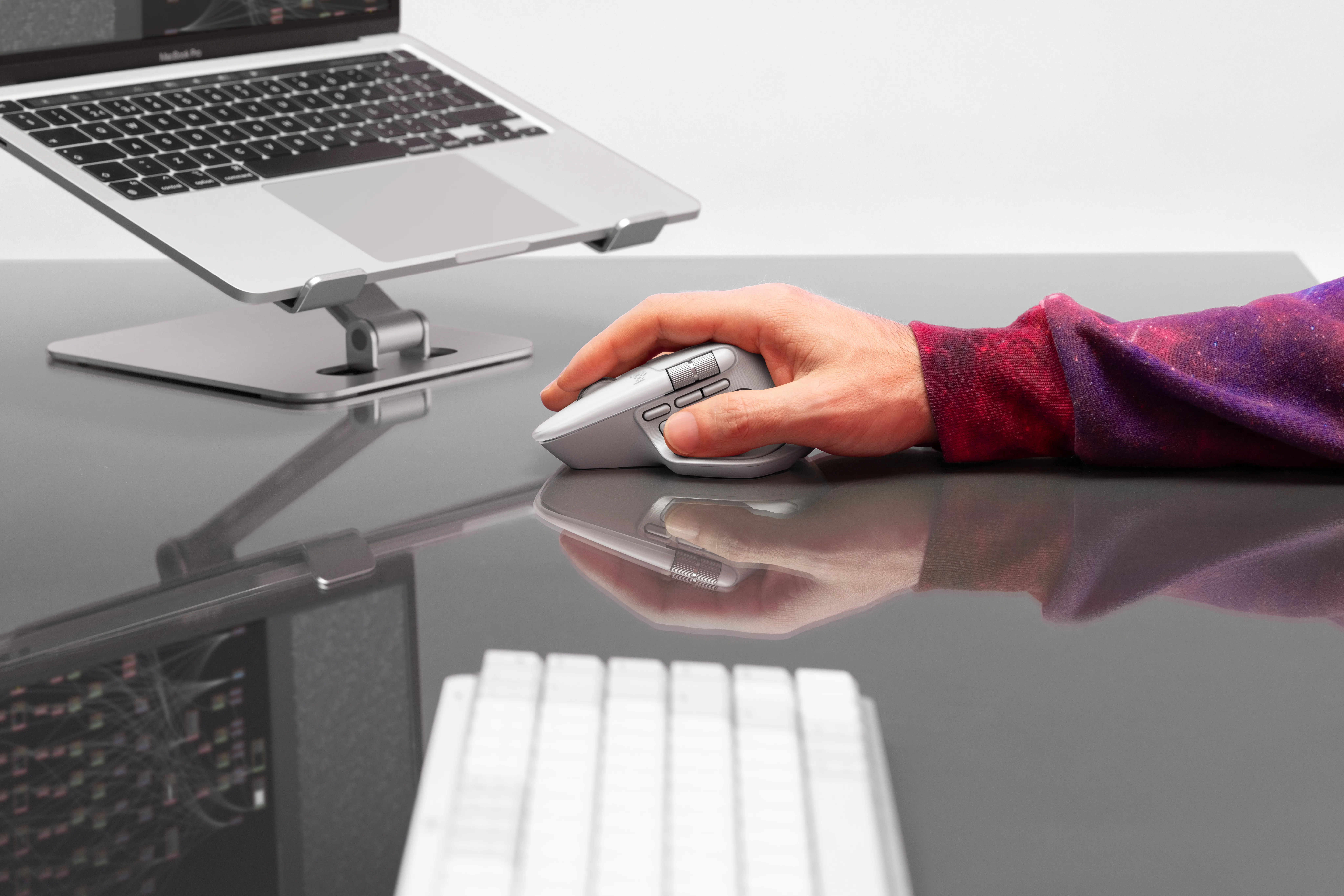 Logitech MX Master 4 tr&aring;dl&ouml;s mus, pale grey