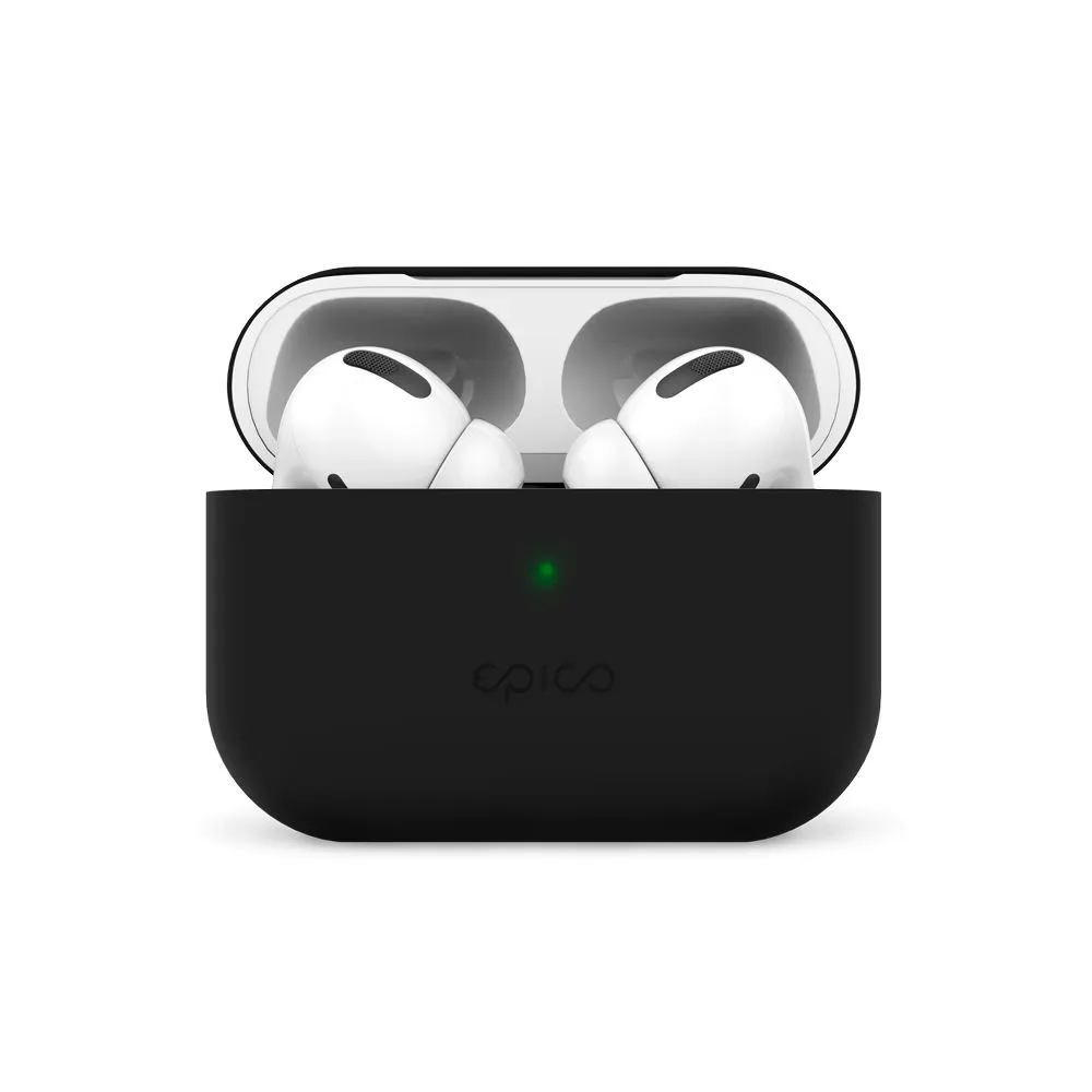 Epico Silicone Cover, AirPods Pro (1st Gen) -suojakuori, Musta
