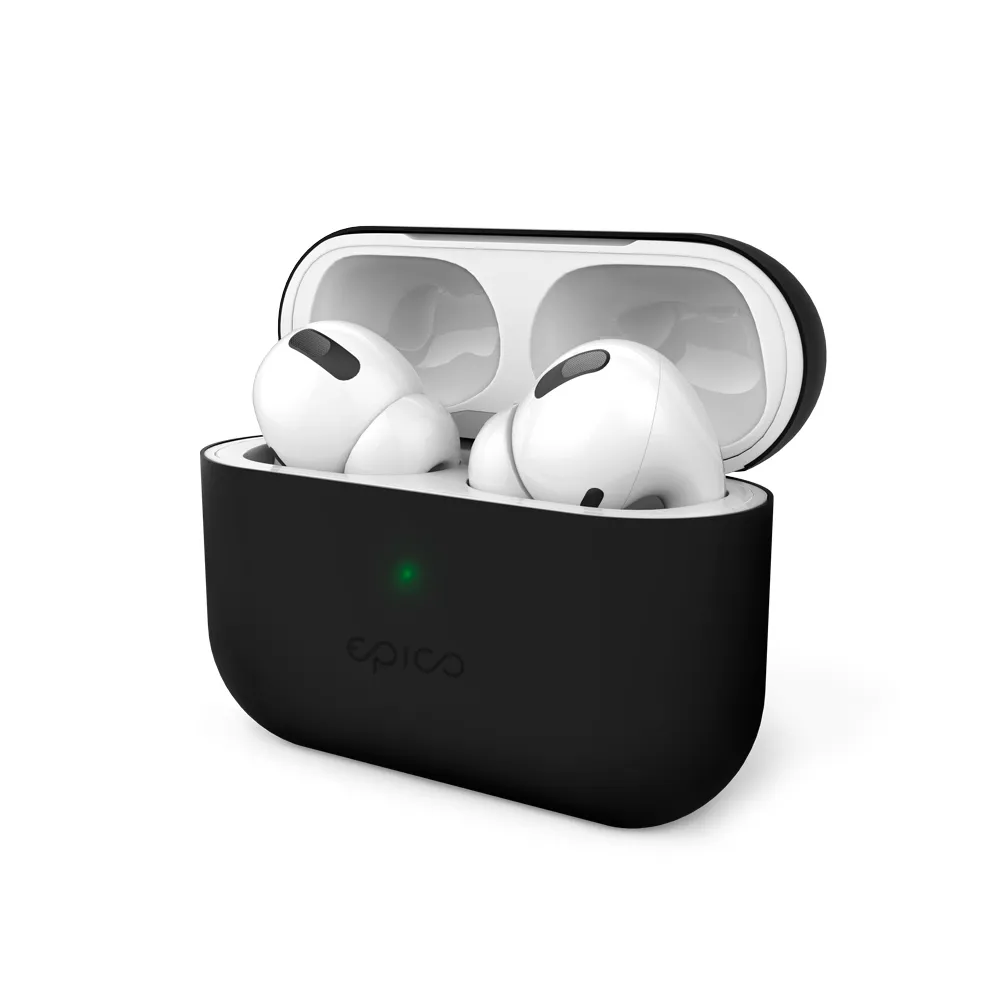 Epico Silicone Cover, AirPods Pro (1st Gen) -suojakuori, Musta