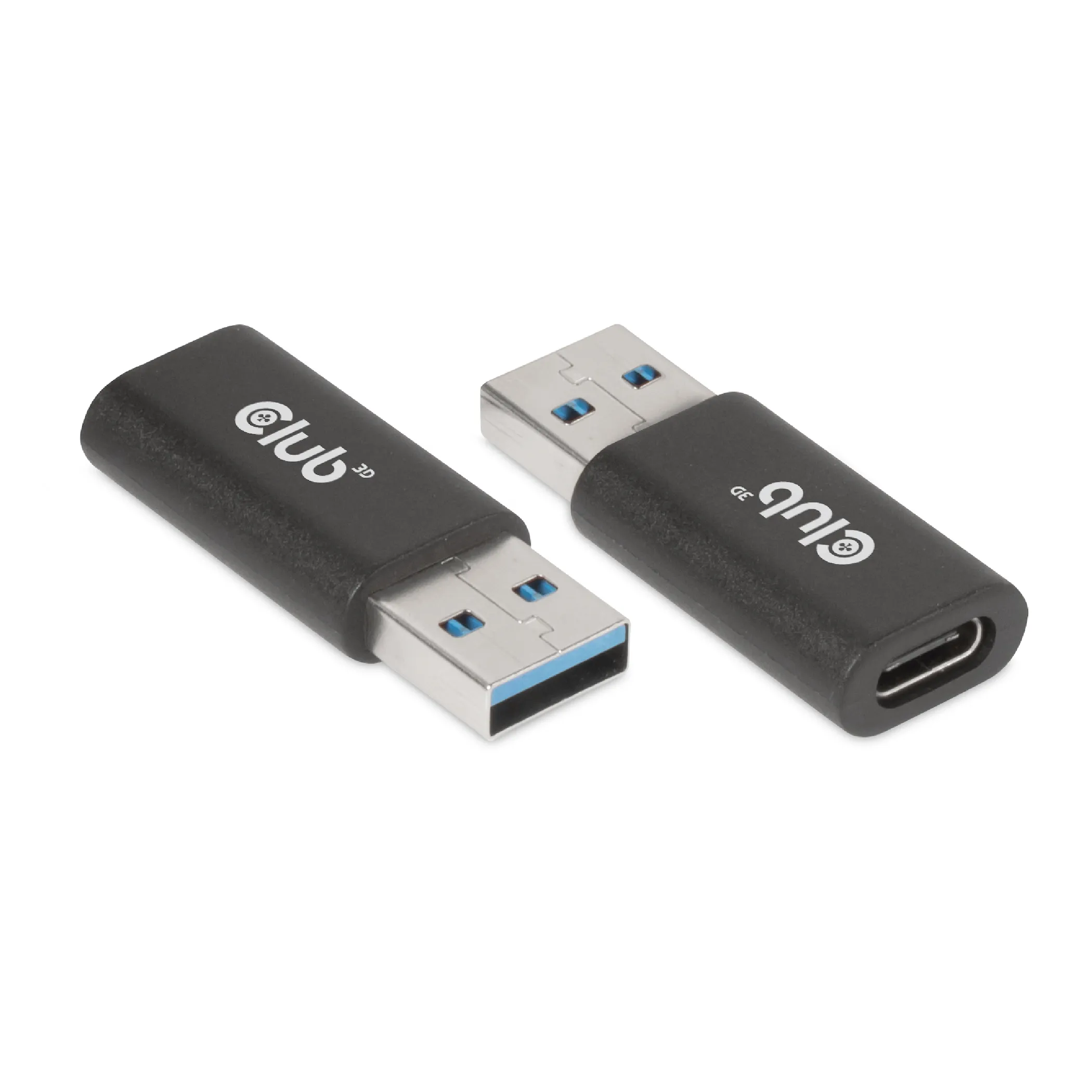 Club 3D 3.2 Gen1 USB-A - USB-C - adapter, Svart