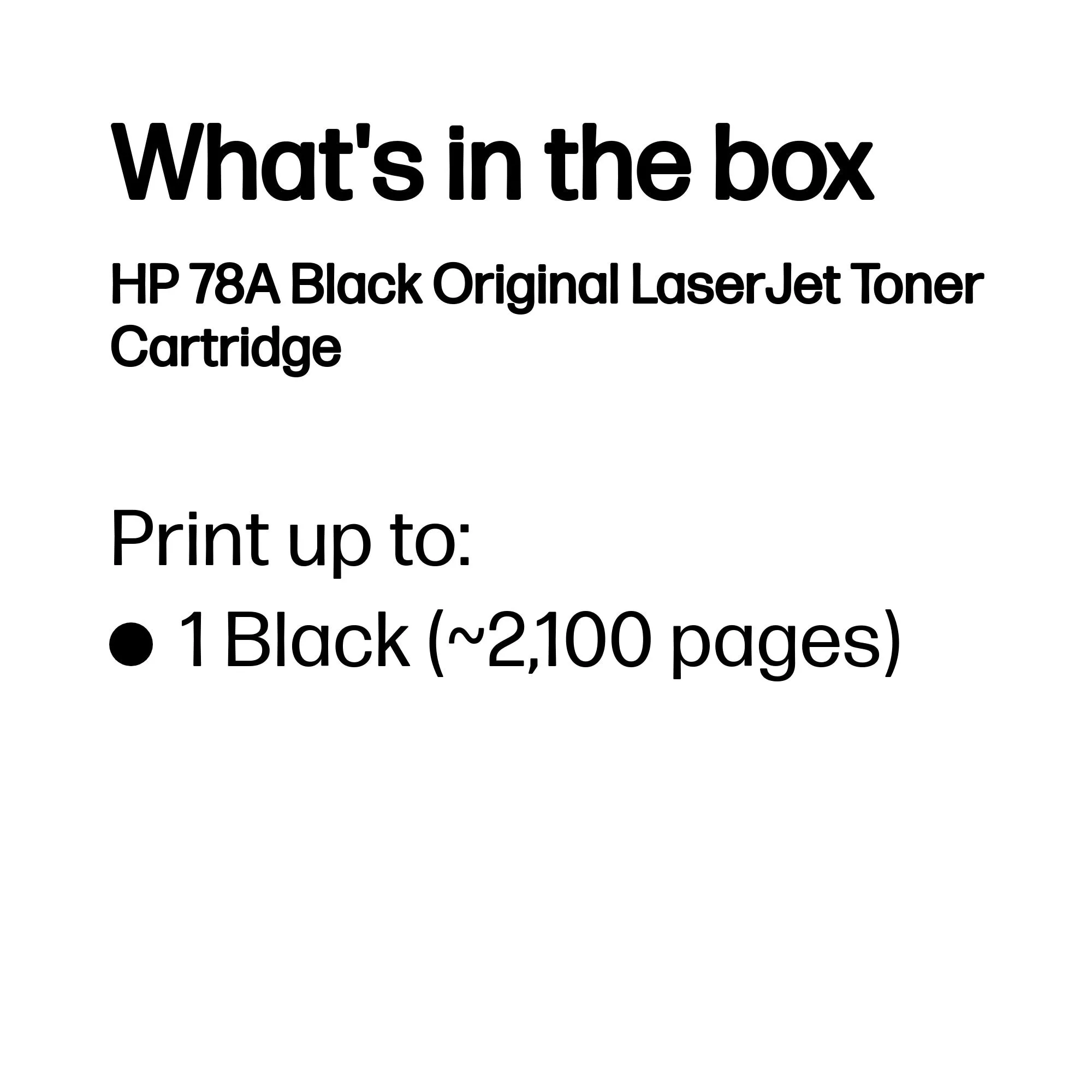 HP Toner CE278A black HV LaserJet Pro P1560 P1600 M1536dnf MFP