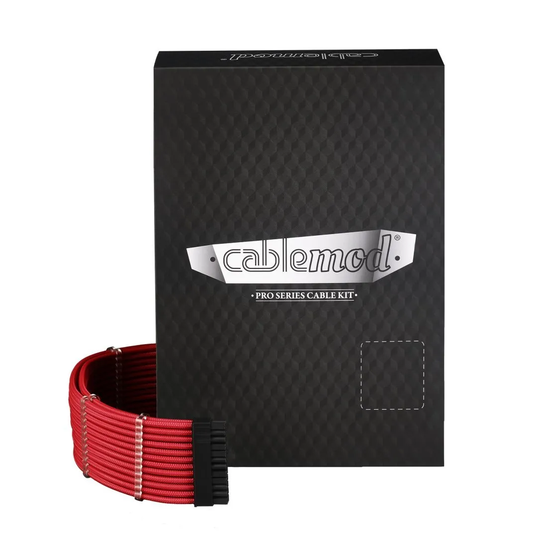 CableMod C-Series PRO ModMesh, n&auml;taggregatets kabelkit, r&ouml;d