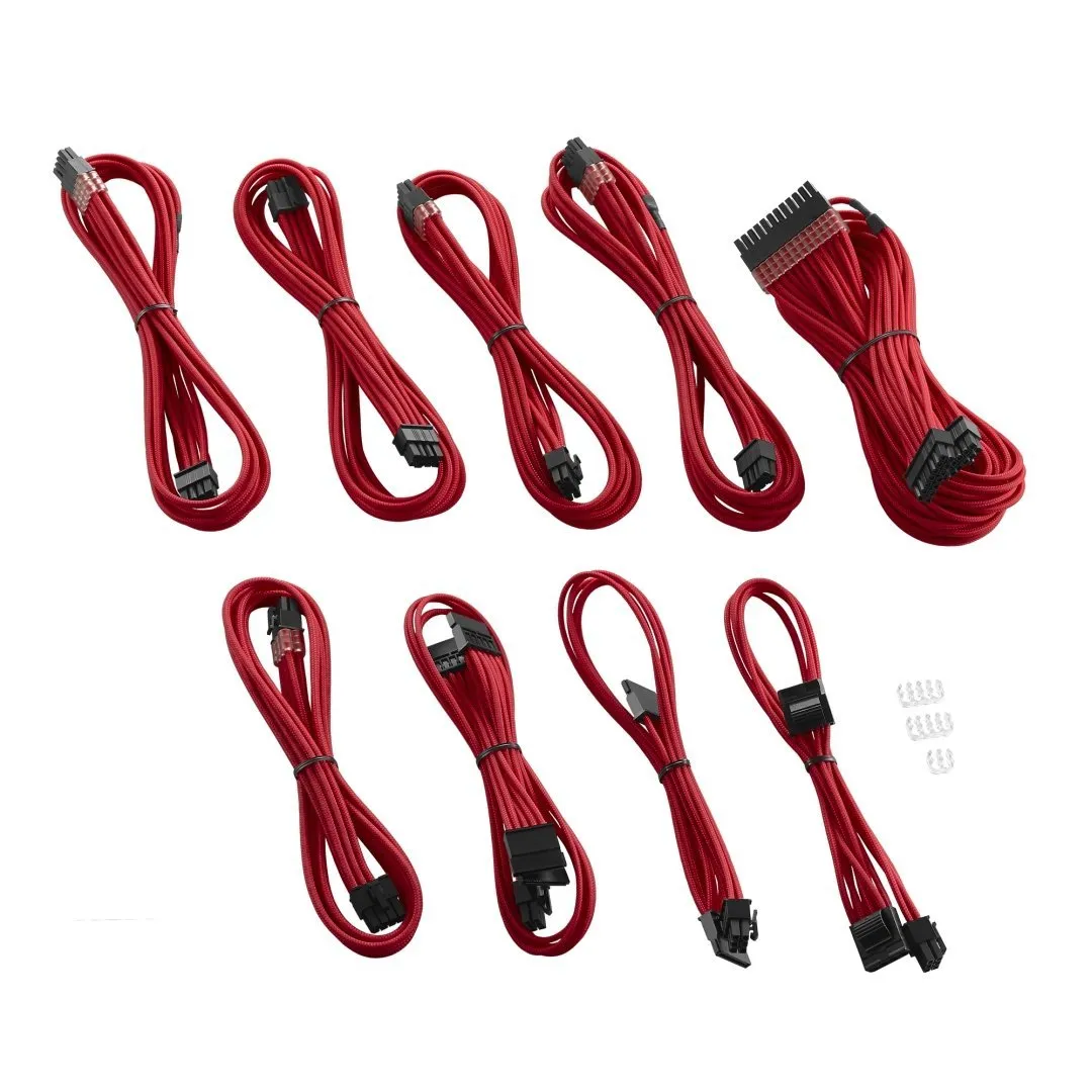 CableMod C-Series PRO ModMesh, n&auml;taggregatets kabelkit, r&ouml;d