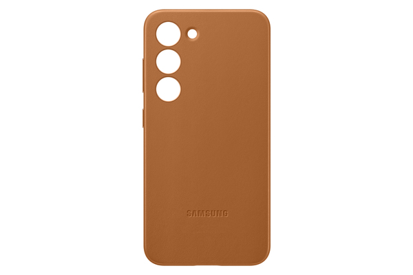 Samsung Leather Cover, Galaxy S23 - Case, Camel