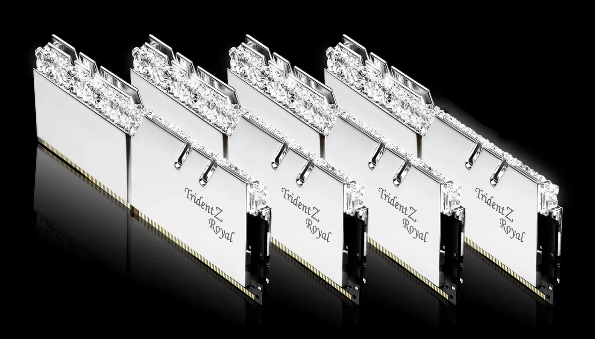 G.Skill Trident Z Royal 64 GB (4 x 16 GB) DDR4 3200 MHz, CL16 - minne, Silver
