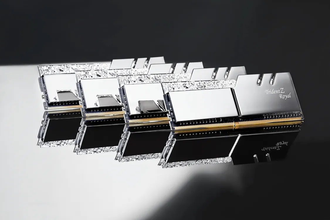 G.Skill Trident Z Royal 64 GB (4 x 16 GB) DDR4 3200 MHz, CL16 - minne, Silver