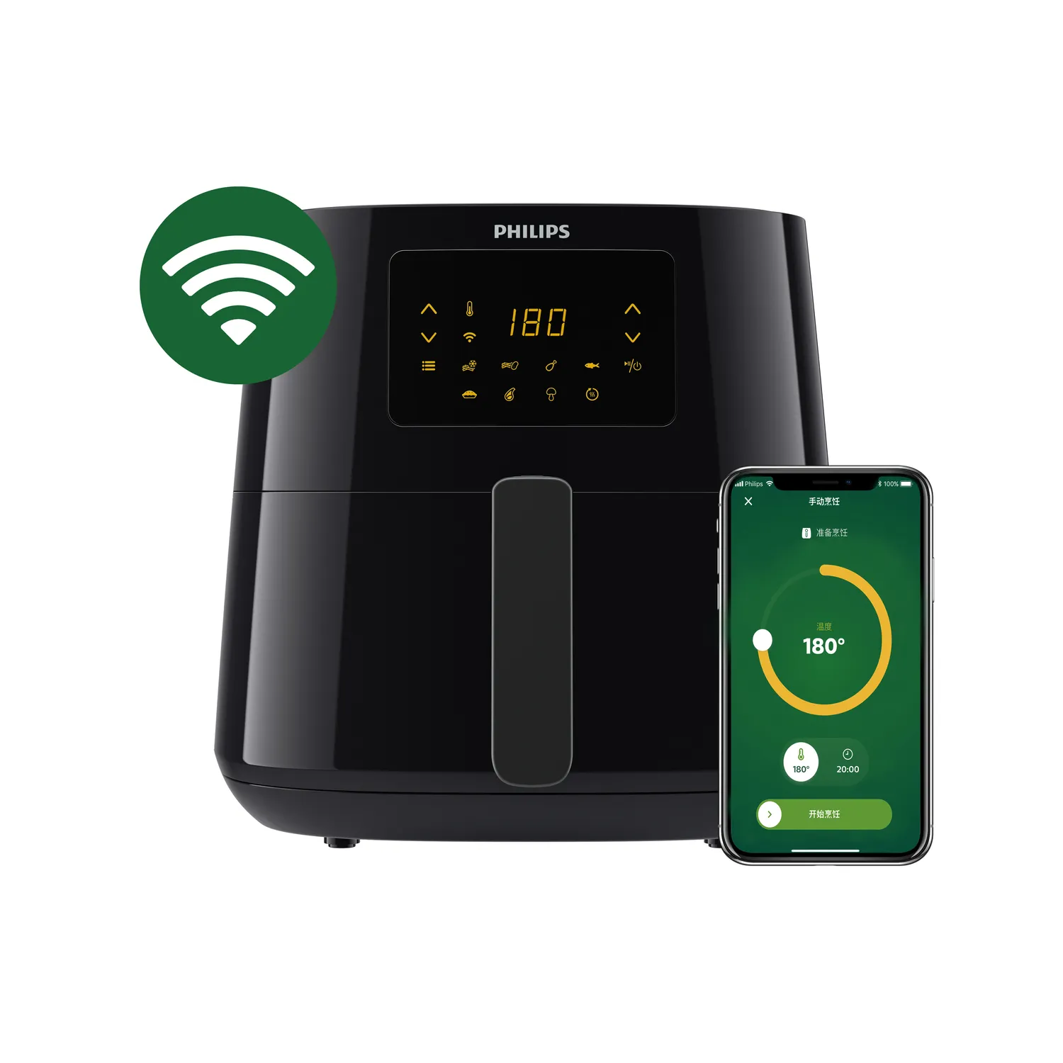 Philips Essential HD9280 Airfryer XL Airfryer 2000W Mørk sølv/sort