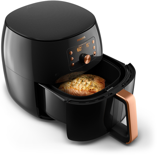 Philips Premium Collection HD9867 Airfryer XXL -kiertoilmakypsennin, Musta,