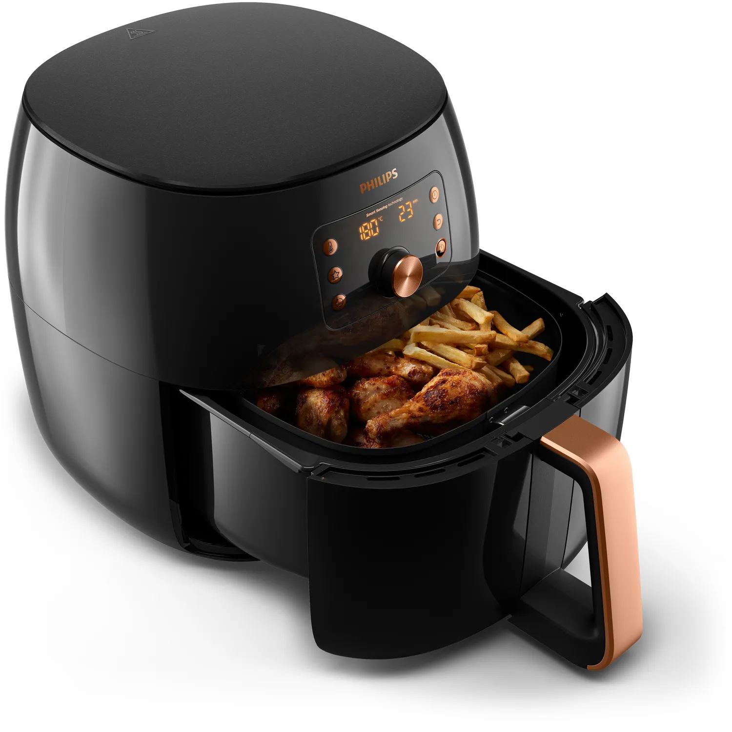 Philips Premium Collection HD9867 Airfryer XXL -kiertoilmakypsennin, Musta,