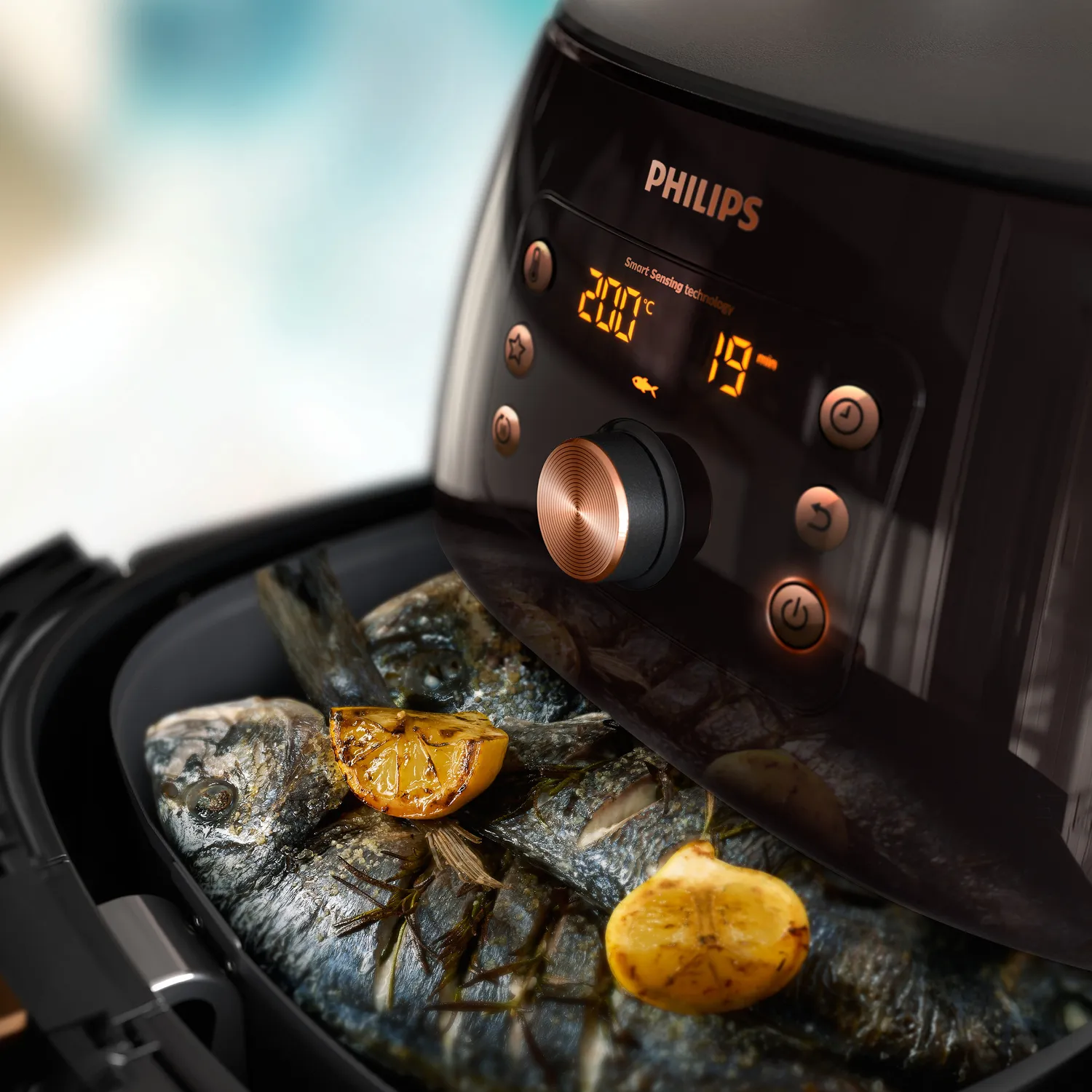 Philips Premium Collection HD9867 Airfryer XXL -kiertoilmakypsennin, Musta,