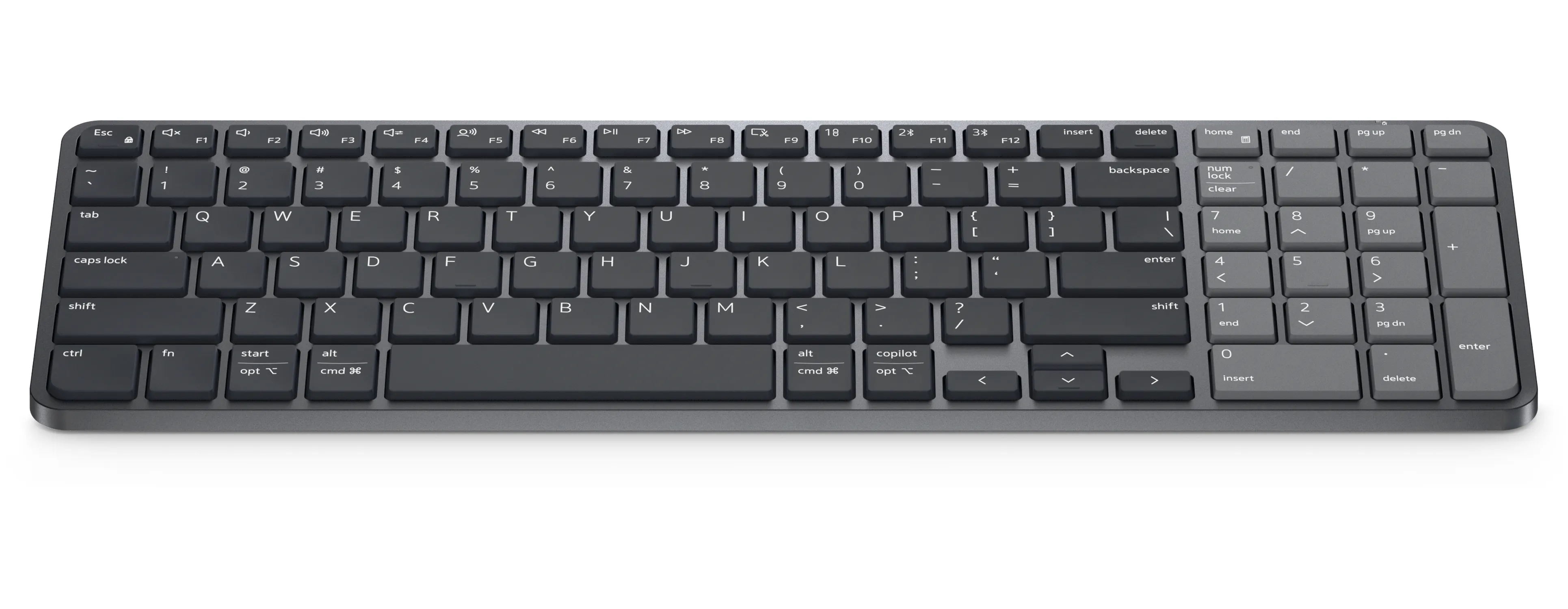 Dell Pro 7 Rechargeable Compact KB746-BLK-PNN -langaton n&auml;pp&auml;imist&ouml;, grafiitti
