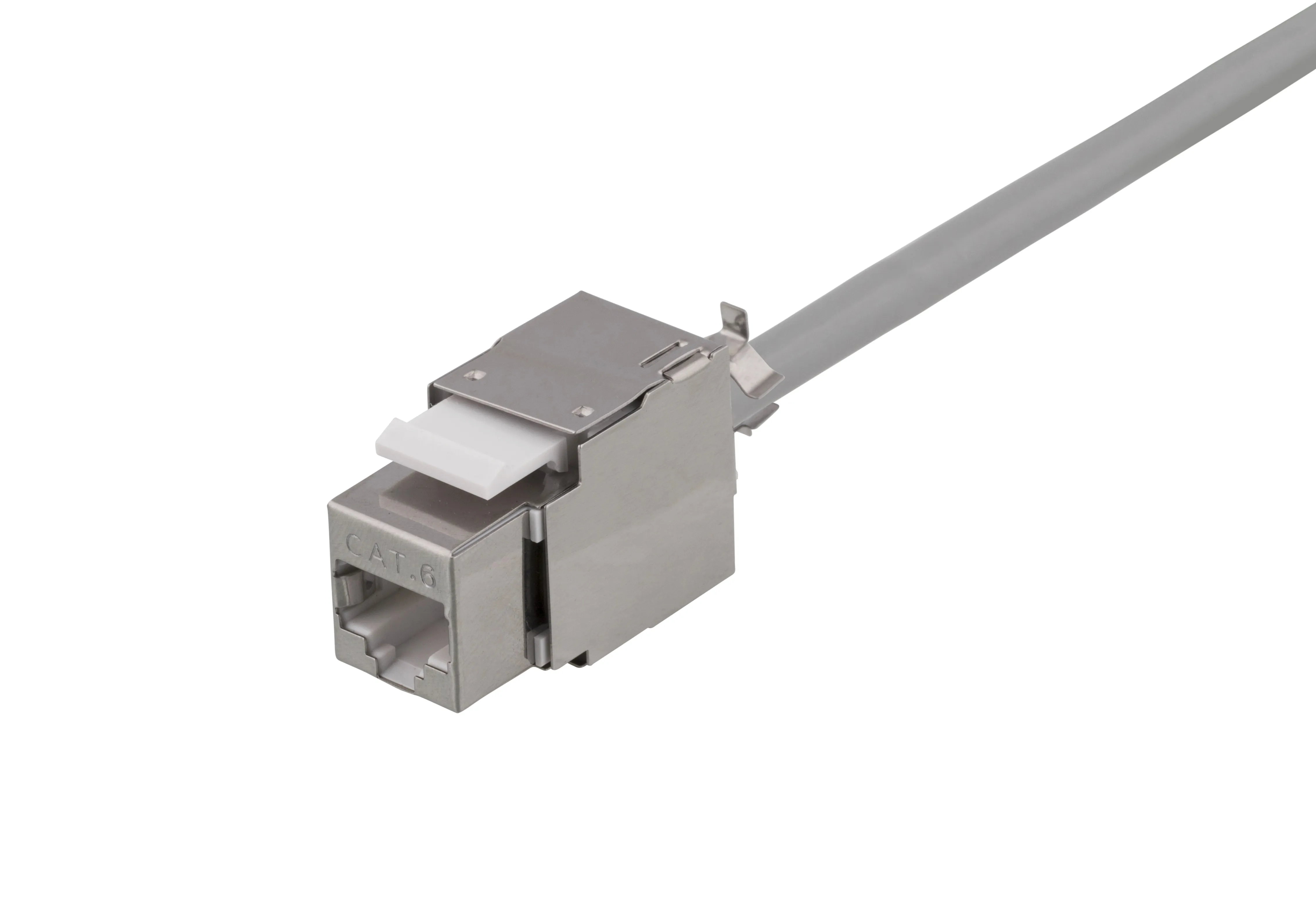Cat6 jack 180, shielded, krone/dual, max 18mm wide, metal