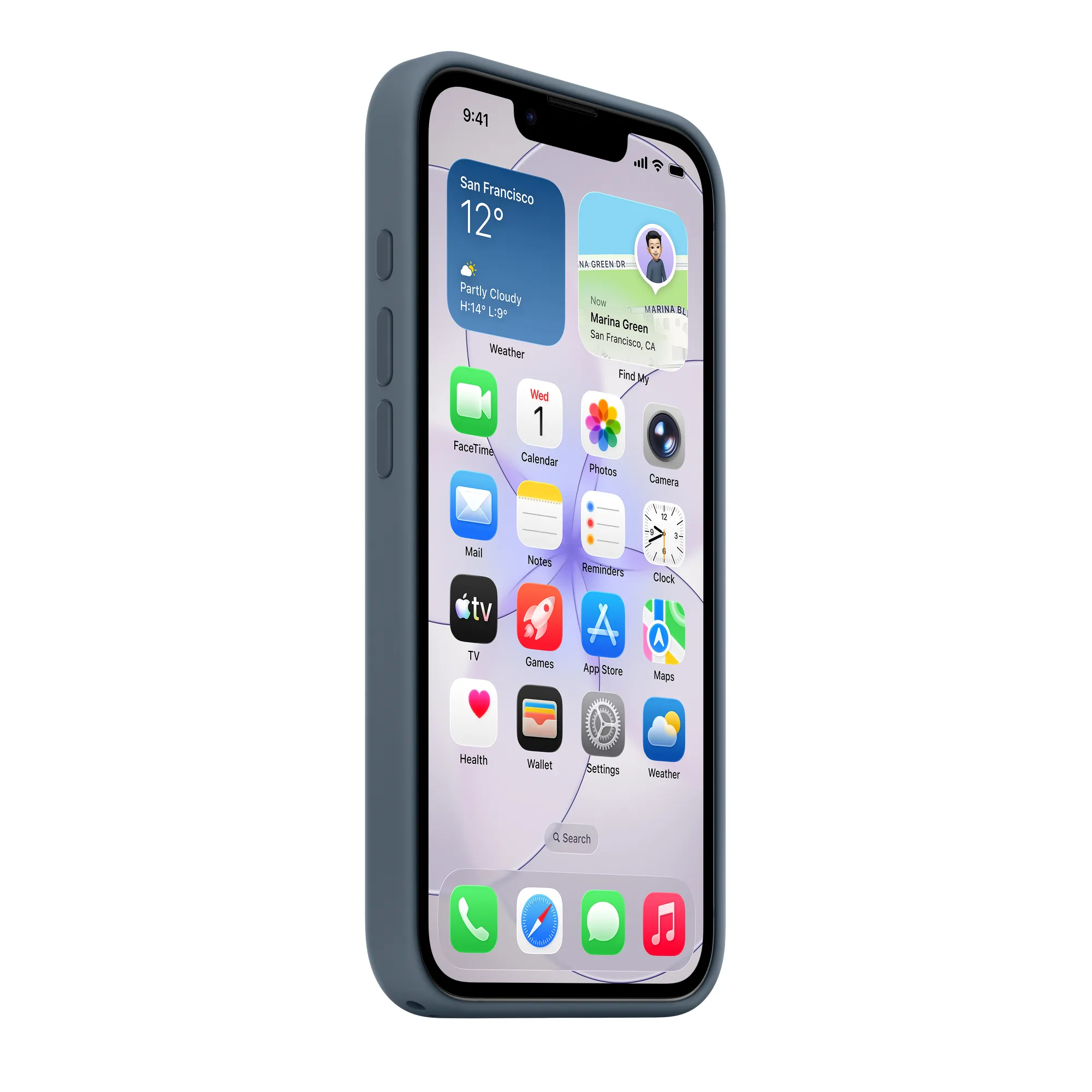 Apple iPhone 17e Silicone Case with MagSafe, Anchor Blue