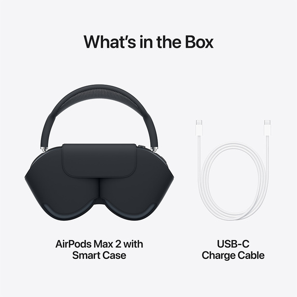 Apple AirPods Max 2 over-ear h&ouml;rlurar, midnatt