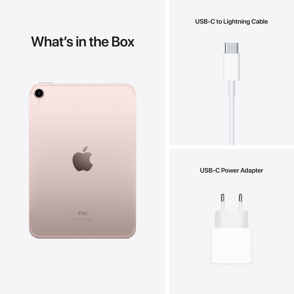 Apple iPad mini (2021) Wi-Fi + Cellular 64 GB - surfplatta, Rosa