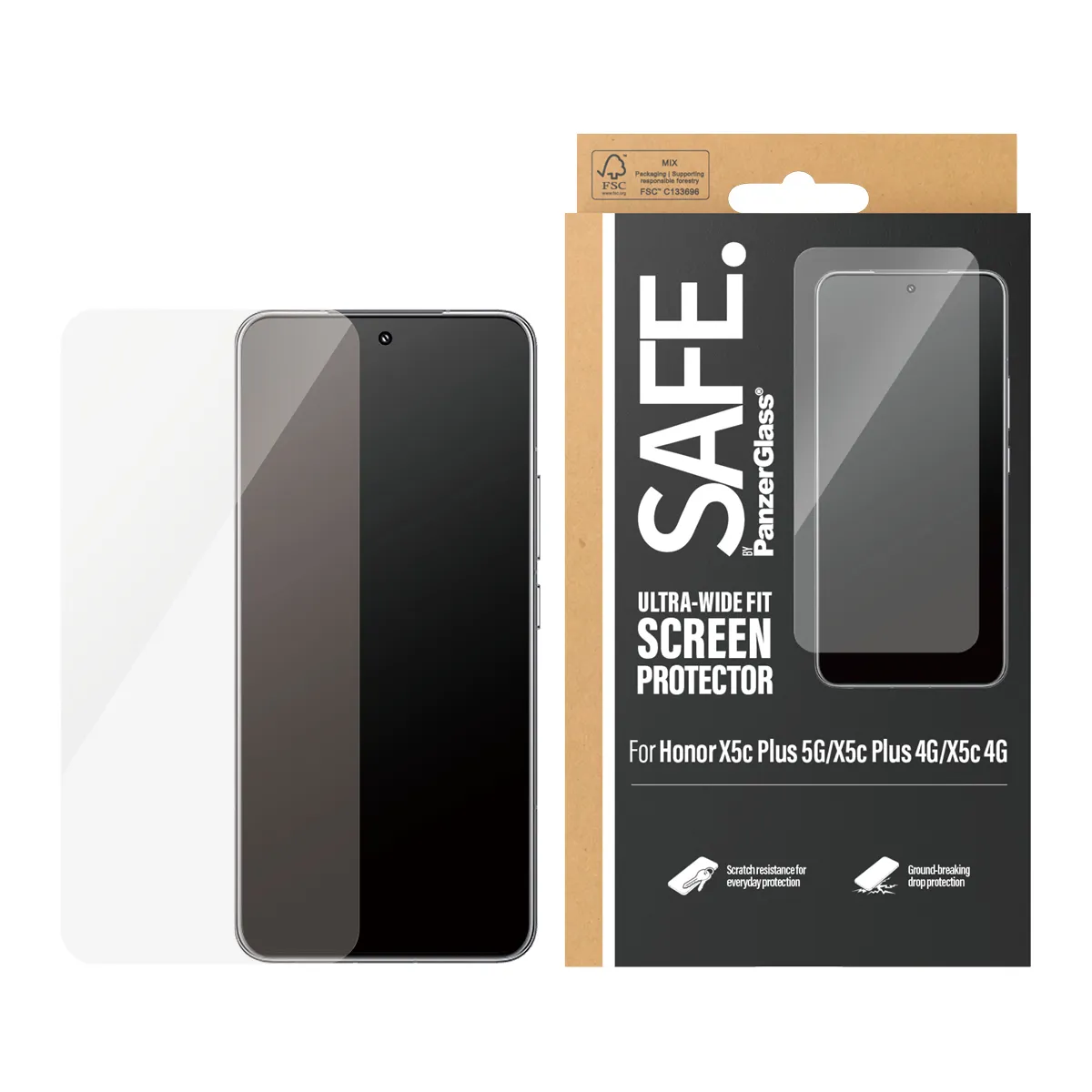 PanzerGlass SAFE Ultra-Wide Fit Alignerkit Honor X5C Plus - Screen Protector