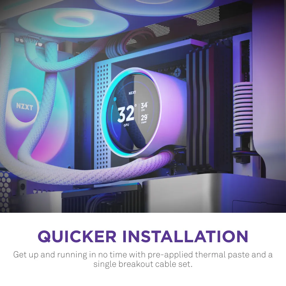 NZXT Kraken 420 Elite V2 RGB - liquid cooler, White