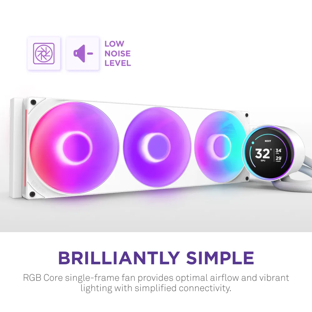 NZXT Kraken 420 Elite V2 RGB - liquid cooler, White