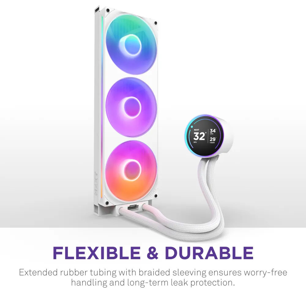 NZXT Kraken 420 Elite V2 RGB - liquid cooler, White