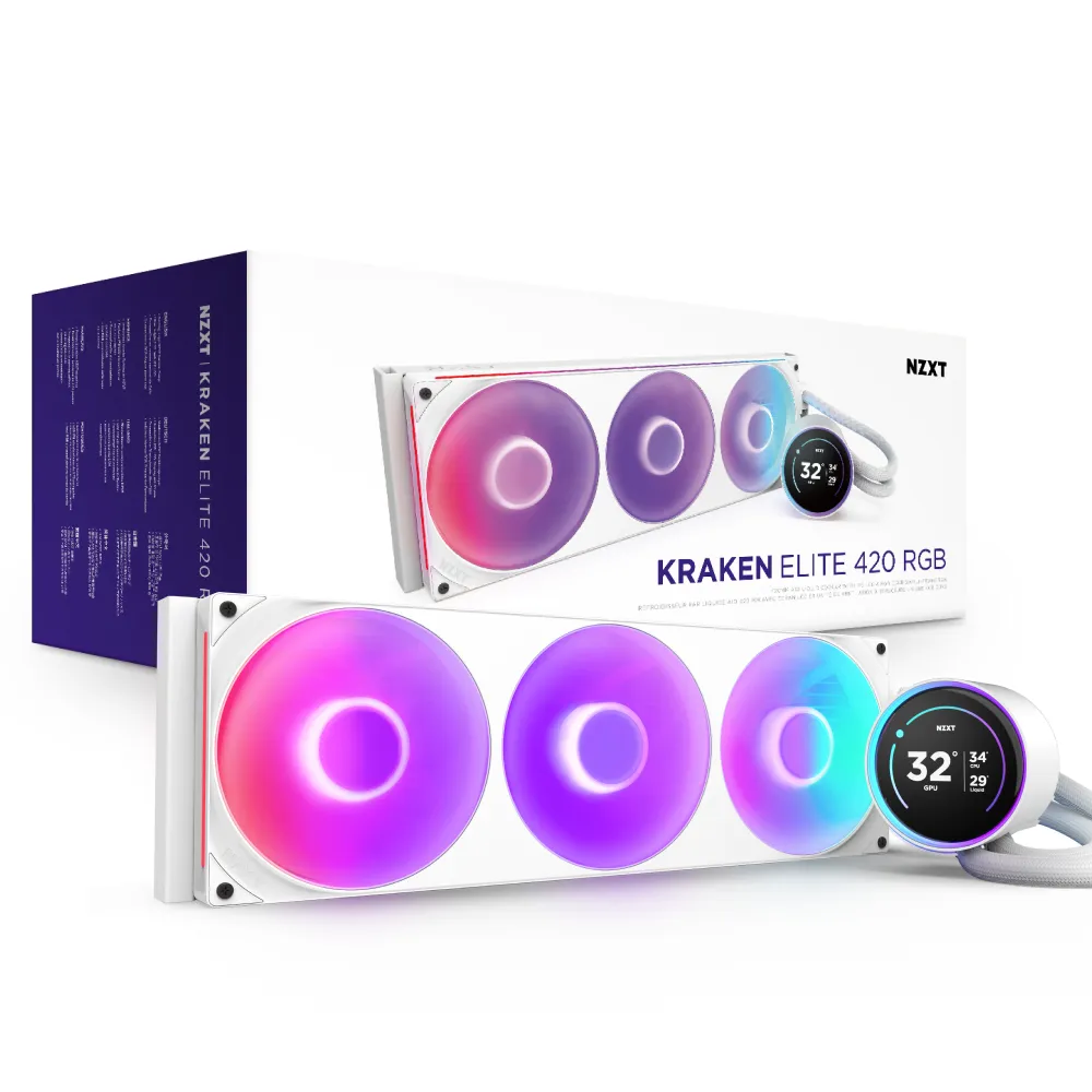 NZXT Kraken 420 Elite V2 RGB - liquid cooler, White
