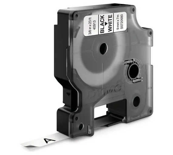 Tape D1 9mmx7m black/white