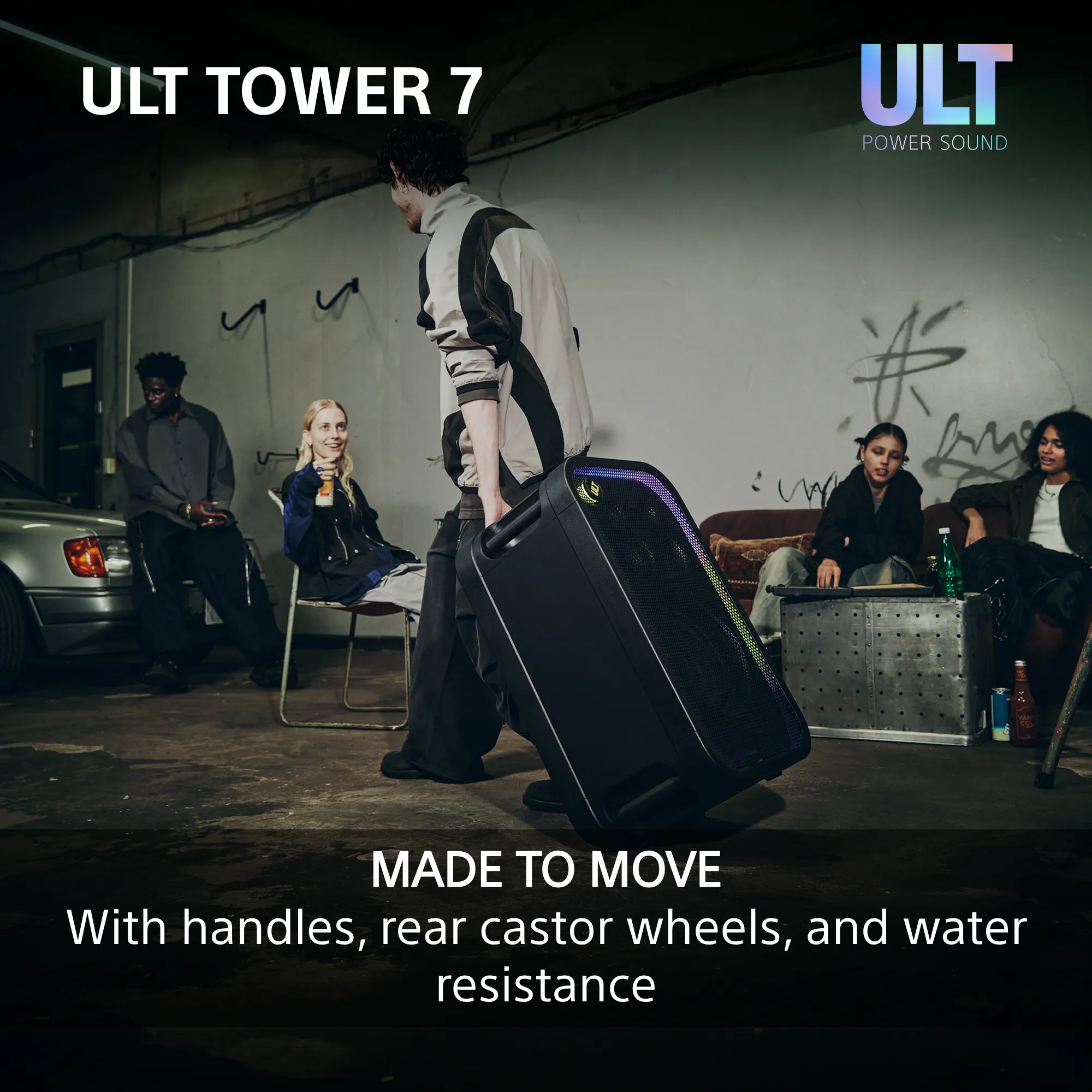 SONY ULT Tower 7 Wired &amp; Wireless Party Speaker, Black