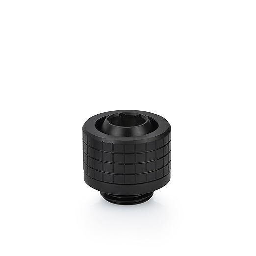 Thermal Grizzly DeltaMate Fitting ST13, Soft-Tube Compression Fitting, 13/10 mm, Black