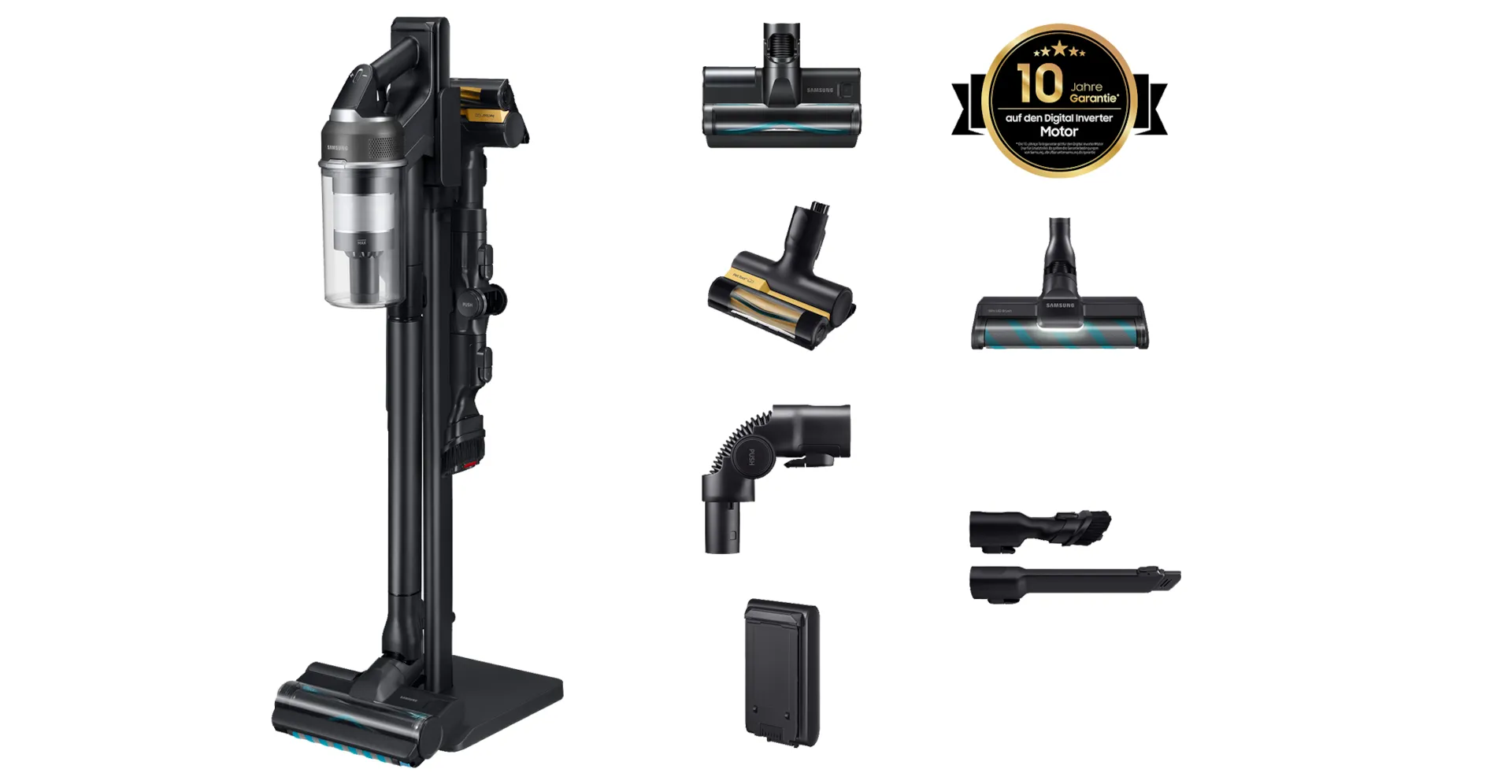 Samsung Jet 95S VS70H28HFC/WD Stick vacuum cleaner, Black