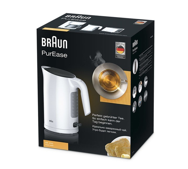 Braun PurEase Kedel 1.7liter Hvid