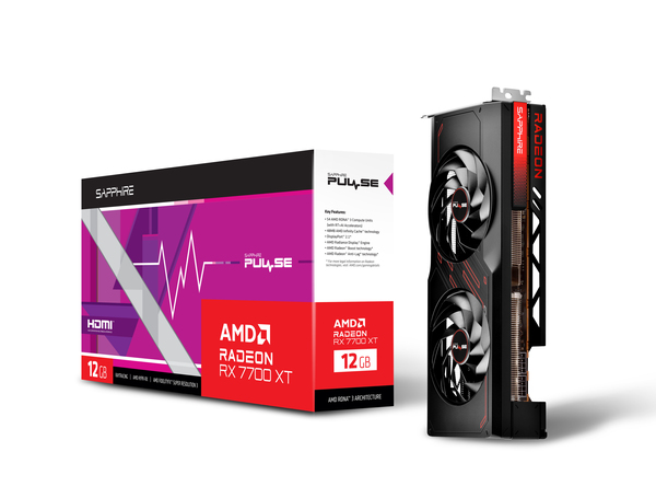 Sapphire Radeon RX 7700 XT Pulse Gaming 12 Gt -n&auml;yt&ouml;nohjain + Monster Hunter Wilds -pelikuponki