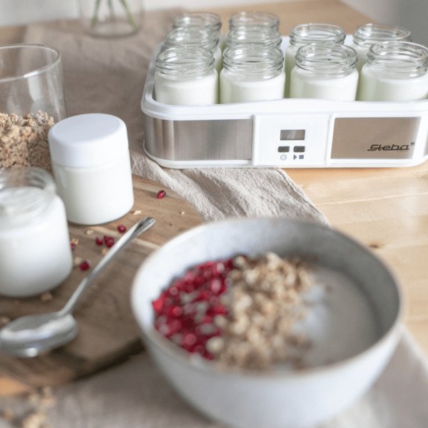 Steba JM 2 Yogurt Maker, 2.4 L, 21 W, Stainless steel/White