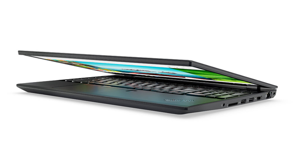 Lenovo 15.5" ThinkPad T570, 256GB, Win 10 Pro kannettava, musta