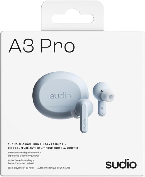 Sudio A3 Pro Wireless Earbuds, Powder Blue