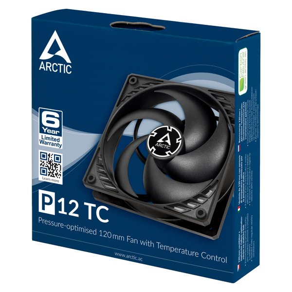 Arctic Cooling P12 Case Fan 120mm w/ temperature control Black
